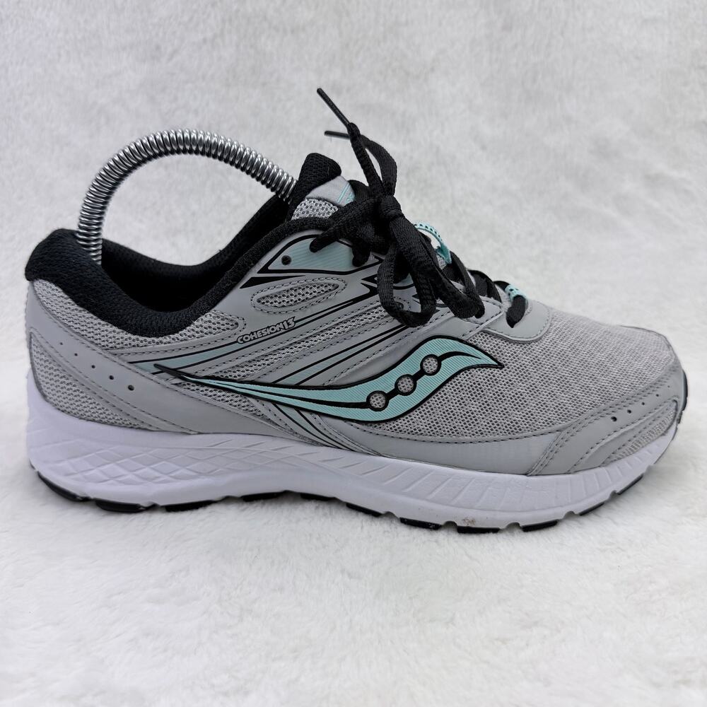 Saucony Cohesion 13 Womens Running Shoes Gray Teal Size 7.5 S10560-2 - Picture 1 of 10
